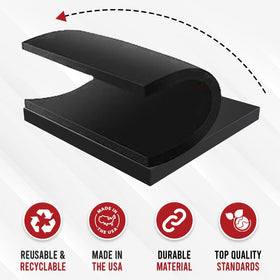 bullke pad next to ruler and hand showing 12 inch scale and portability