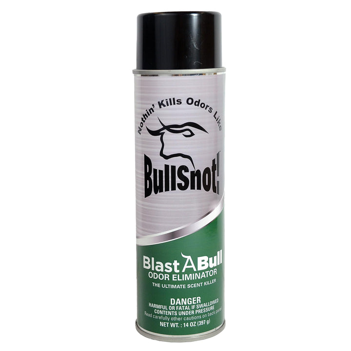 BullSnot BlastABull front label showing product name and use benefits