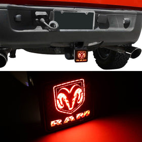Bully installed on truck hitch demonstrating protected receiver and light