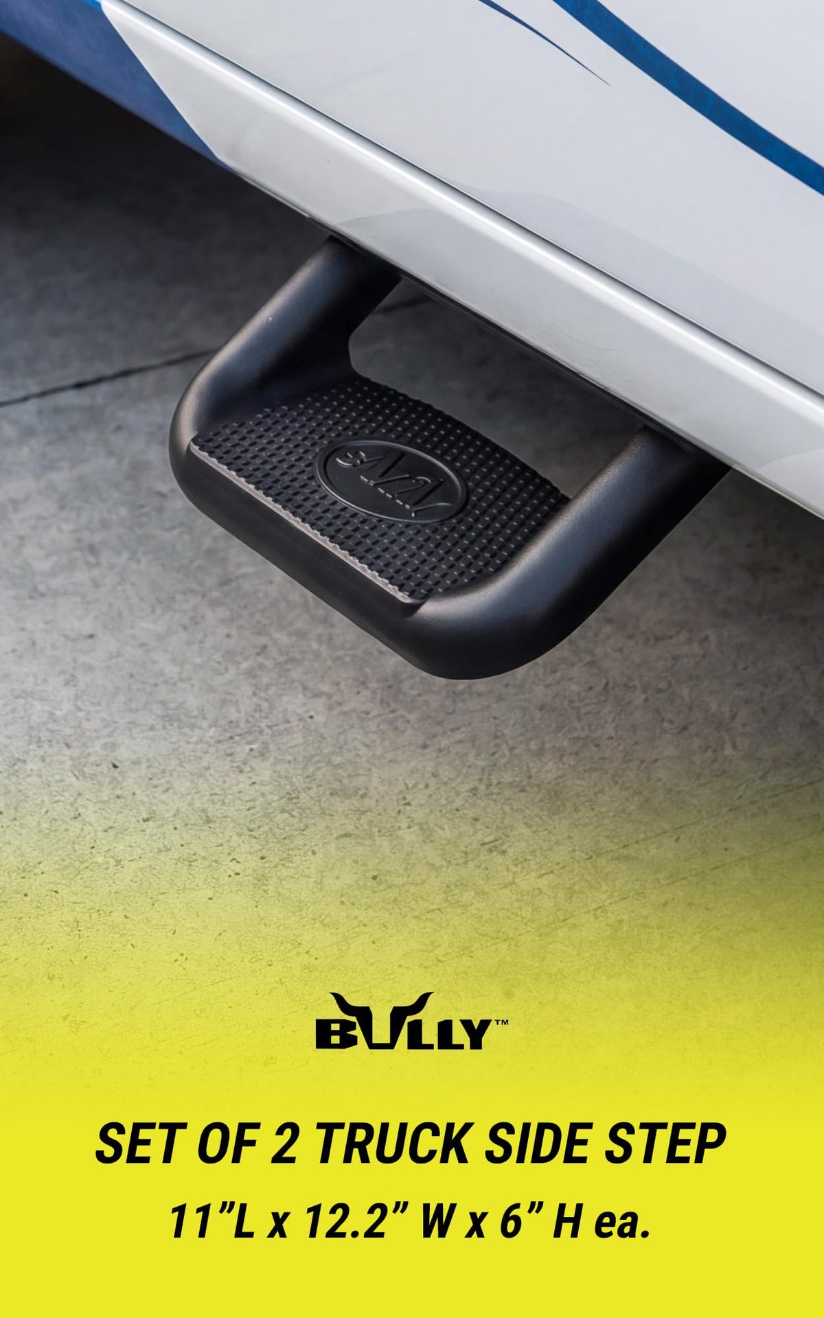 Bully close-up of textured step surface providing secure non-slip footing