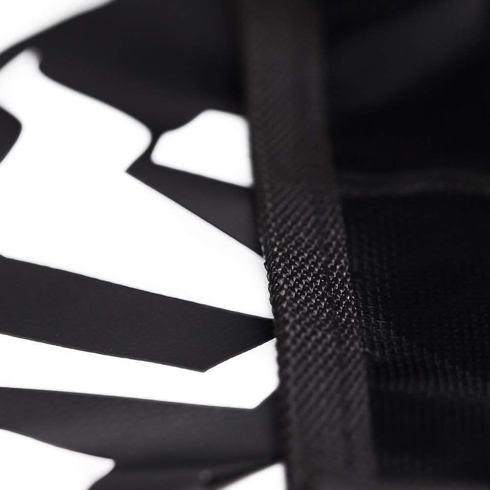 Bully close-up of reinforced PVC mesh and wide nylon edging showing durability