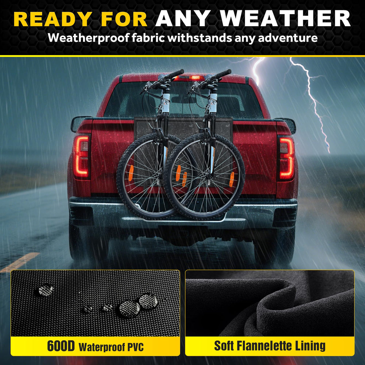Bumbee flannelette lining close-up protecting bike paint