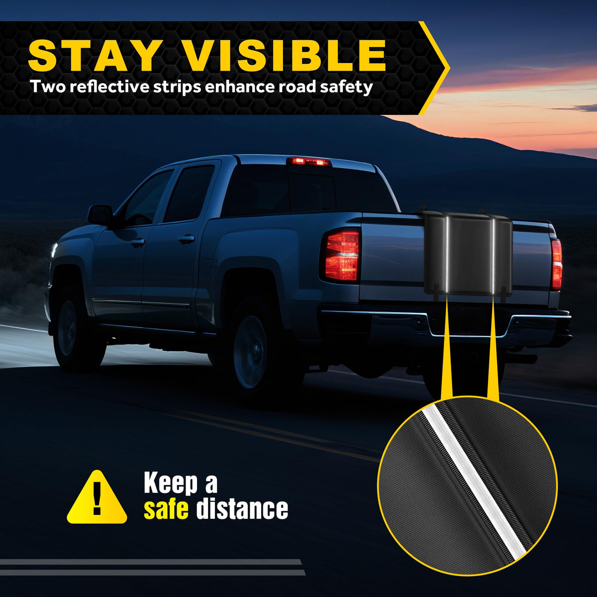 Bumbee reflective strips detail boosting night visibility