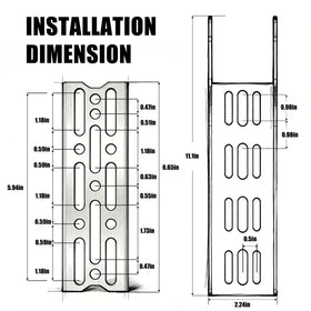 BUNKER INDUST mounting hardware and nylon spacers organized for fast installation