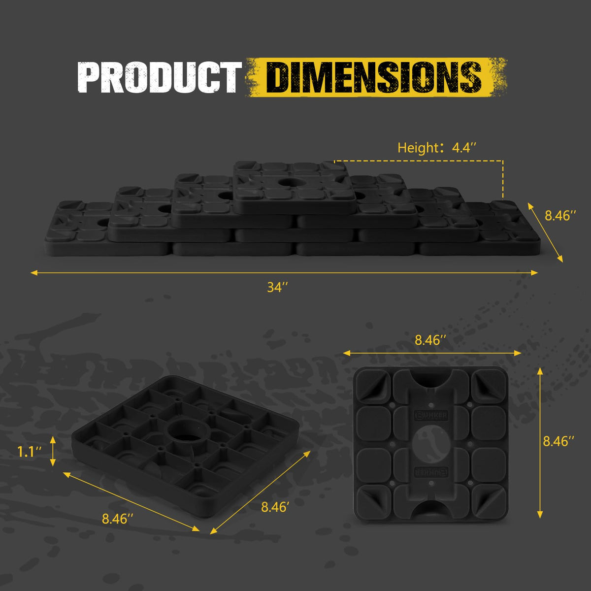 BUNKER INDUST texture and ridges detail highlighting durable grip and secure stacking