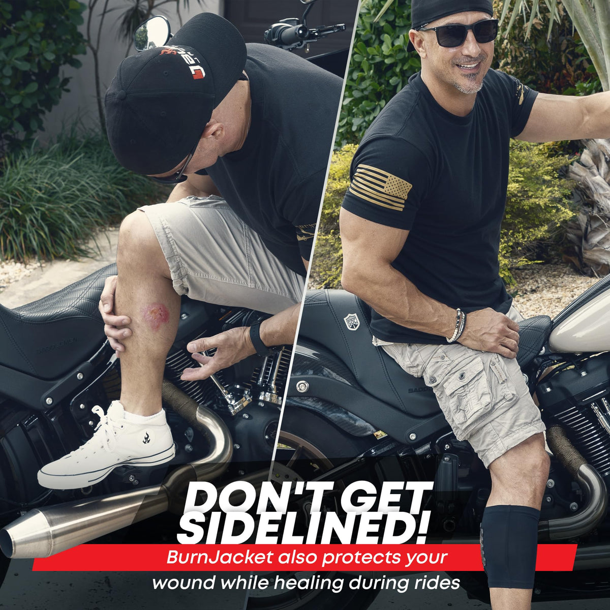 BurnJacket in use on ATV rider providing real-world protection