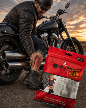 Burn Jacket Max packaging and included accessories indicating ready-to-use benefit