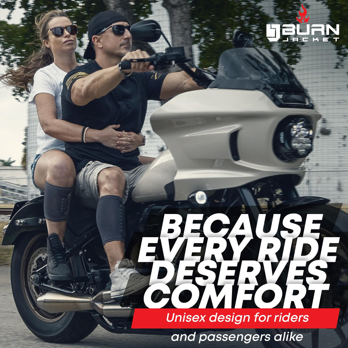 Burn Jacket Pro lifestyle rider image showing comfort and confident riding