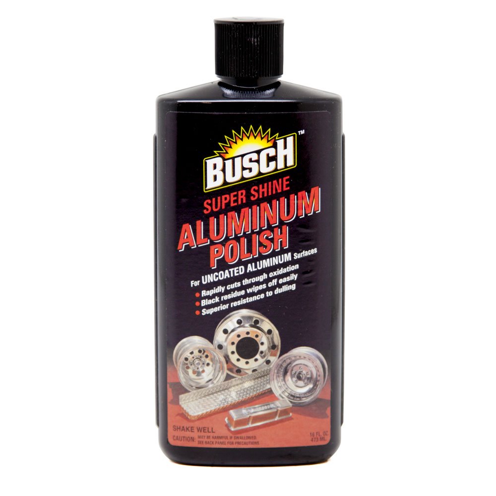 Busch Super Shine front label showing product and glossy results