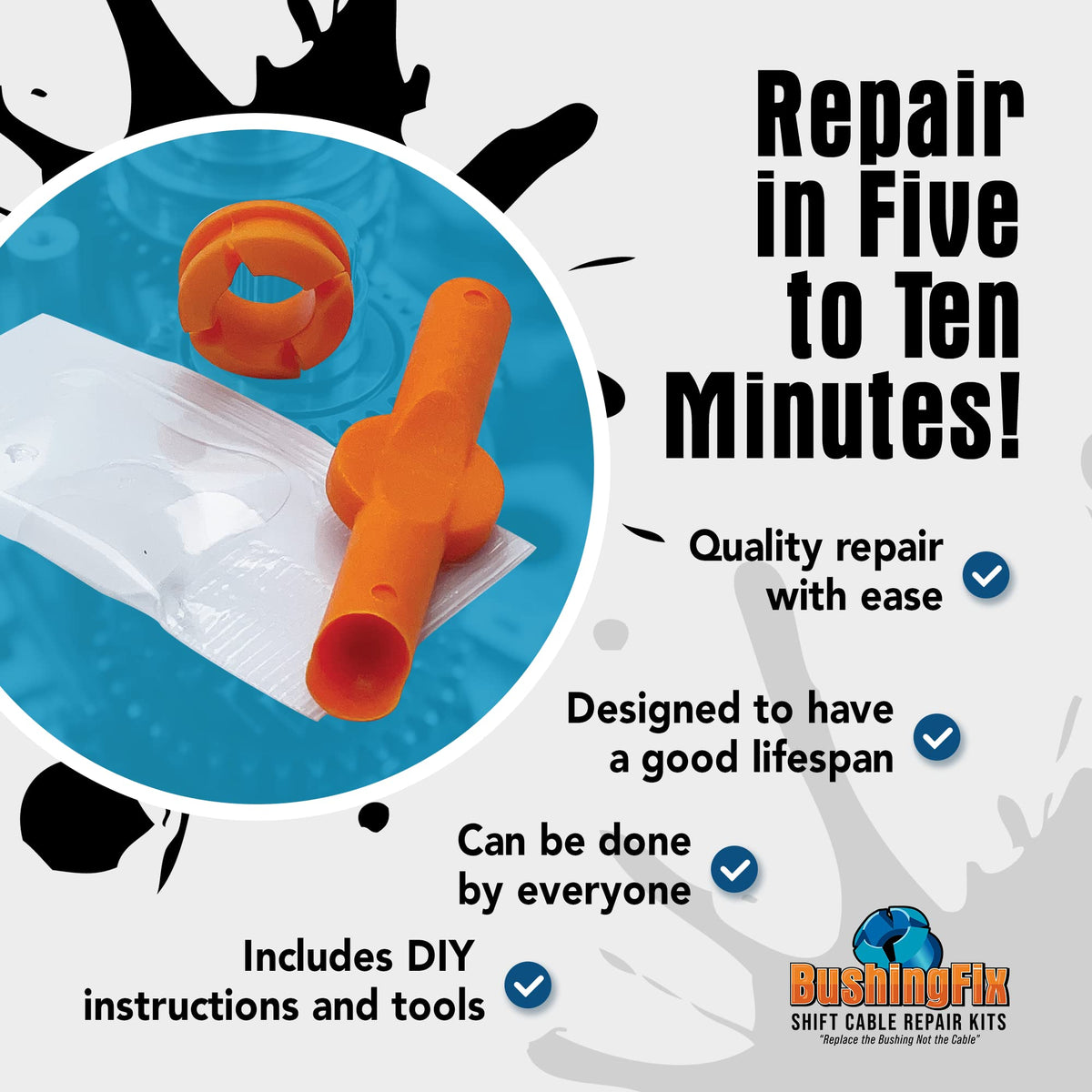 BushingFix installation tool detail displaying ease-of-installation benefit
