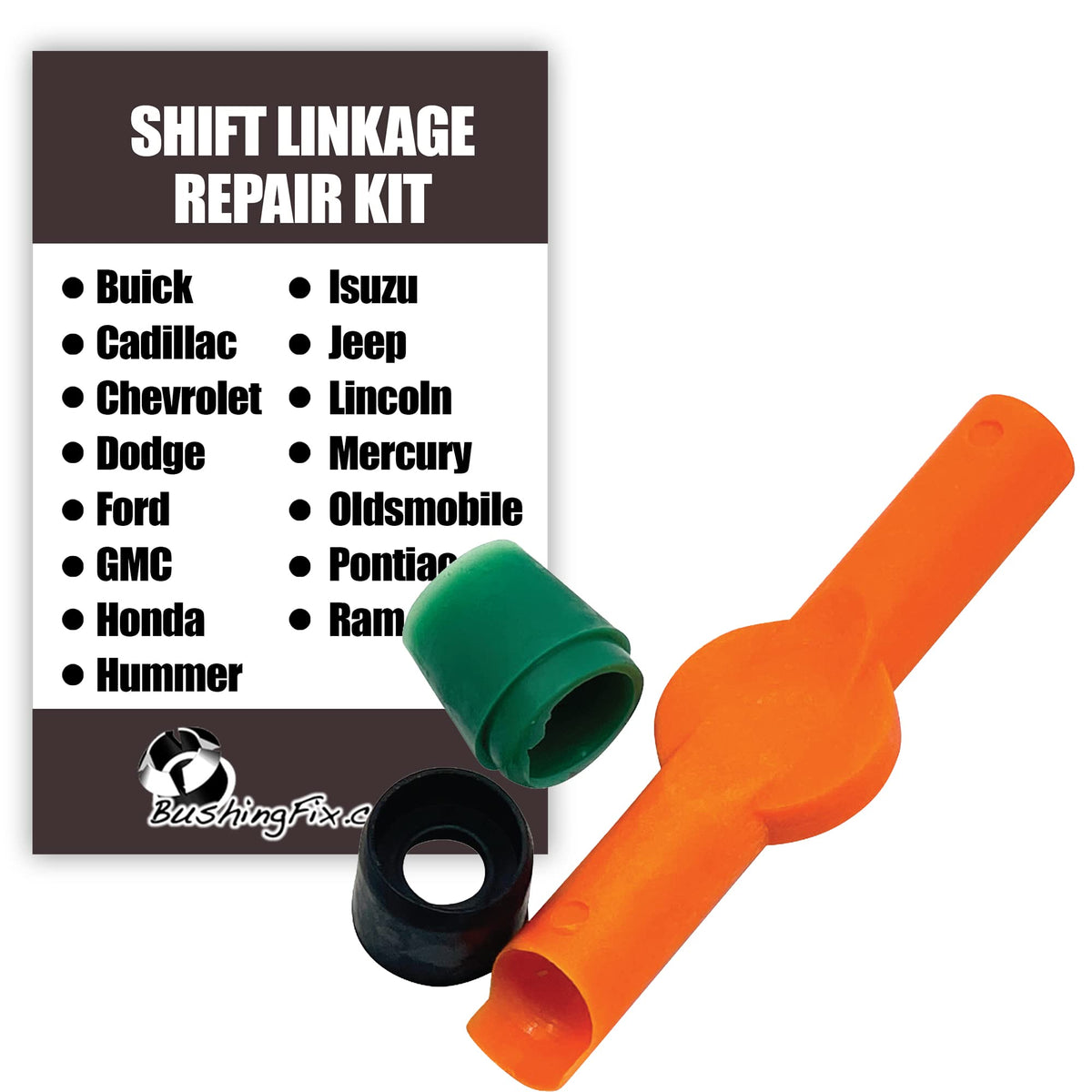 BushingFix Si2Kit front packaging showing kit contents and benefits