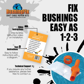 BushingFix bushing beside coin for scale showing correct fitment benefit