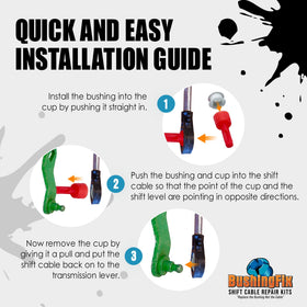 BushingFix instruction sheet and video QR code for guided installation