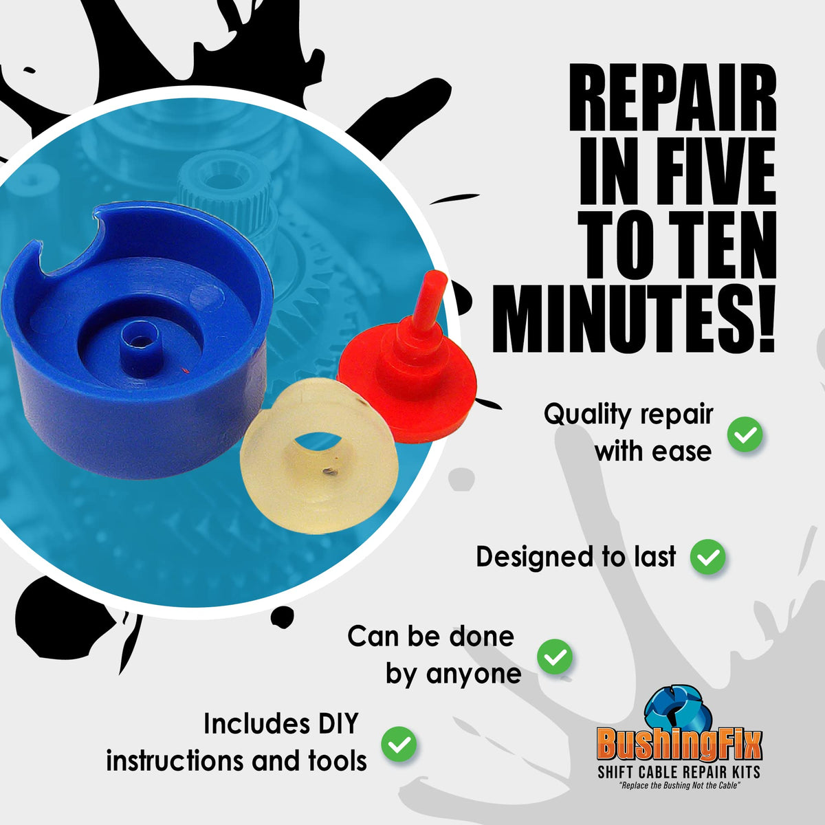 BushingFix installation tool detail demonstrating precise seating of bushing