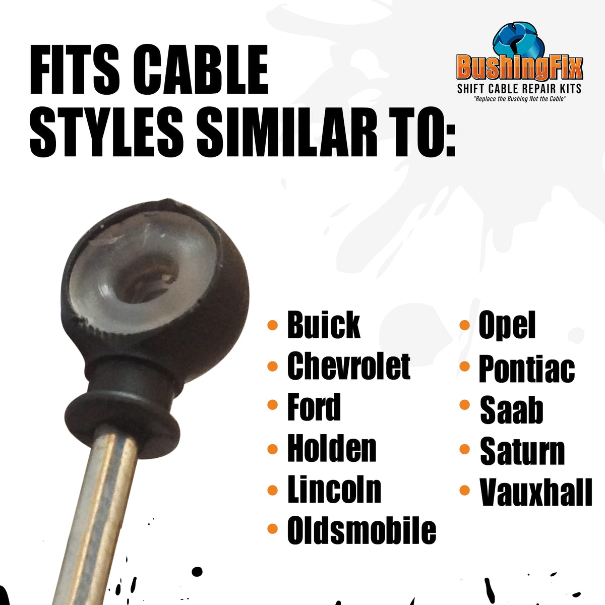 BushingFix installed on shift cable illustrating restored tight shifter feel