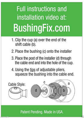 BushingFix instructional video screenshot aiding DIY installers step-by-step