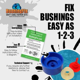 BushingFix compatibility sheet listing makes and years for correct fitment