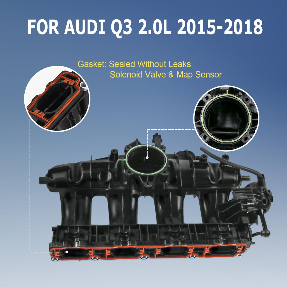 BUSIDN manifold close-up of intake runners showing smooth surfaces for improved airflow