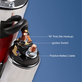 BUSIDN starter installed on a Chevrolet engine demonstrating compact fit