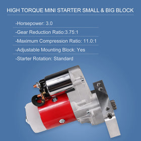 BUSIDN starter side profile with billet mounting block for precise alignment
