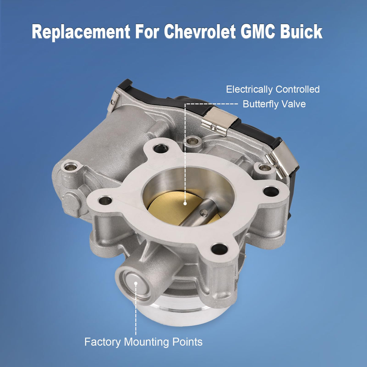 BUSIDN throttle body mounting flange close-up ensuring secure direct-mount fit