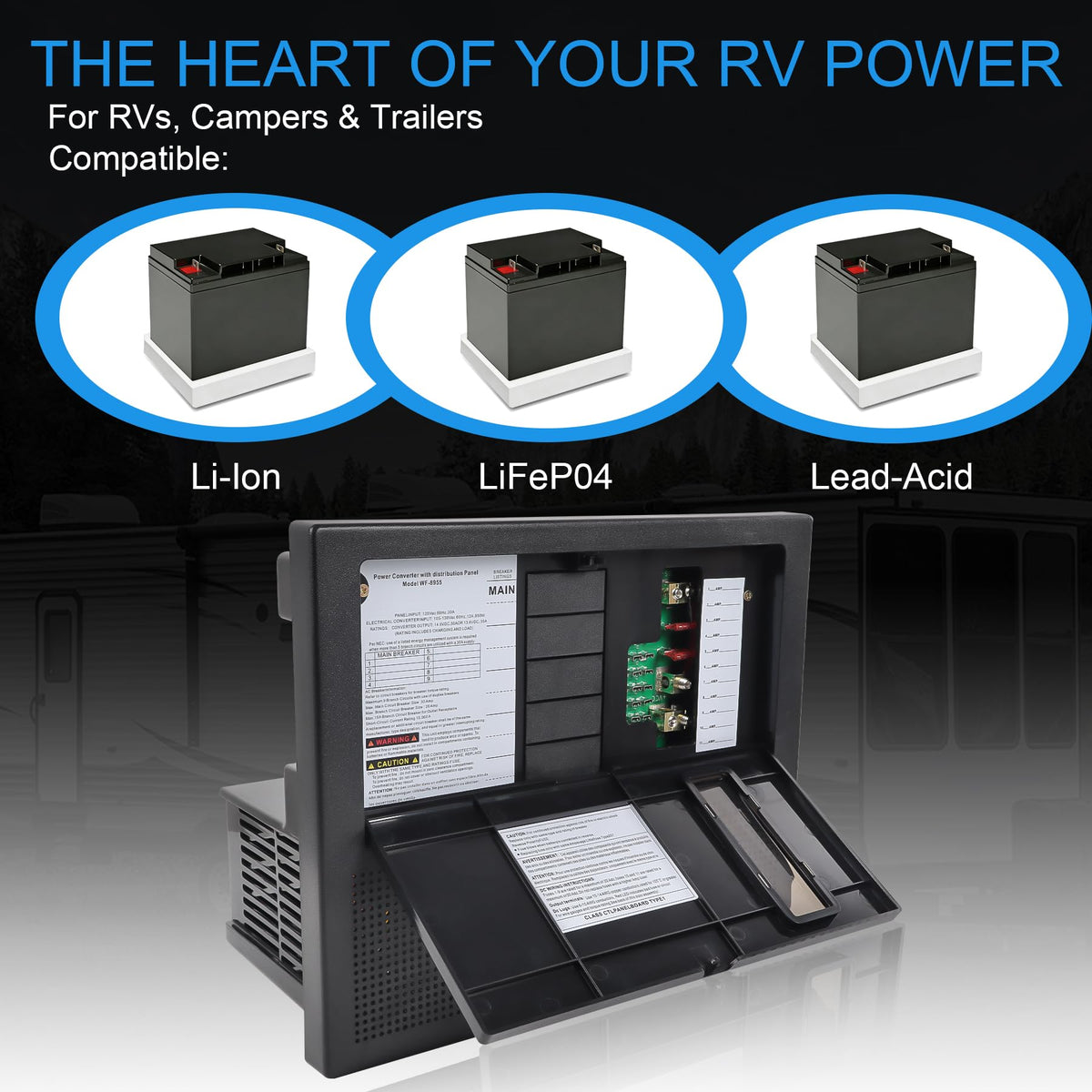BUSIDN WF 8955-AD installed in an RV cabinet demonstrating tidy integration and space savings