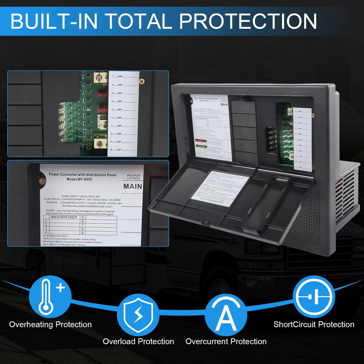 BUSIDN WF 8955-AD size shown against a hand to communicate compact dimensions and fit