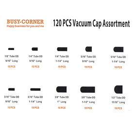 BUSY-CORNER open plastic case organized by labeled size for quick access