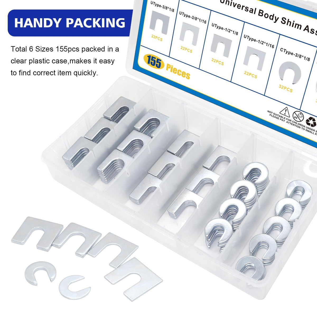 BUSY-CORNER transparent storage box open with organized compartments for fast access