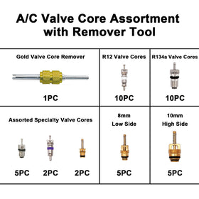 BUSY-CORNER valve cores with remover tool ready for quick valve service