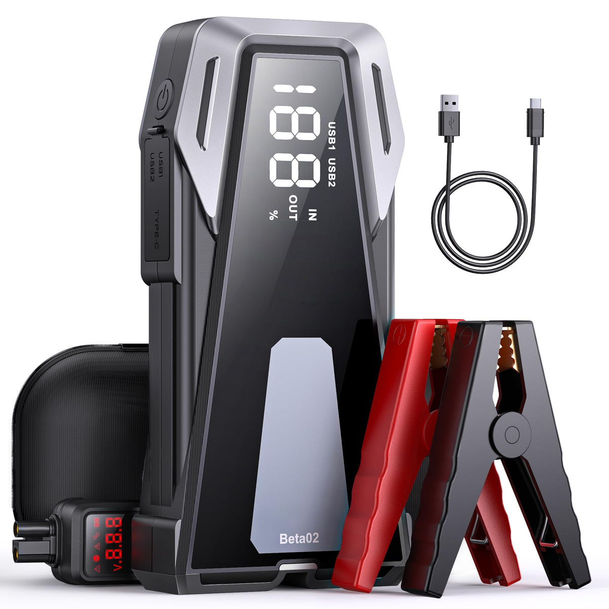 BuTure VAC front view showing compact jump starter and portability benefit
