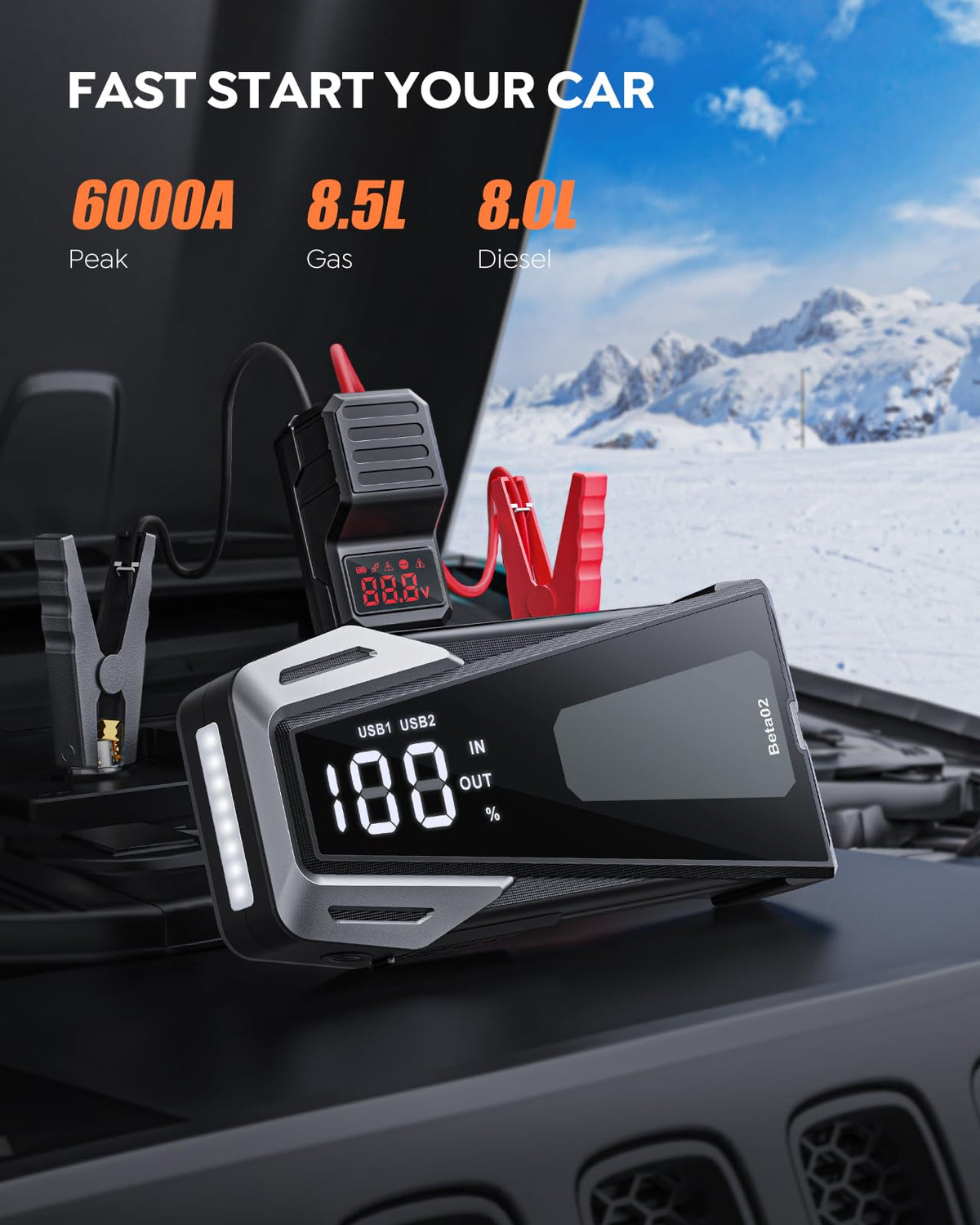 BuTure VAC close-up of 5-inch LCD display for instant status clarity