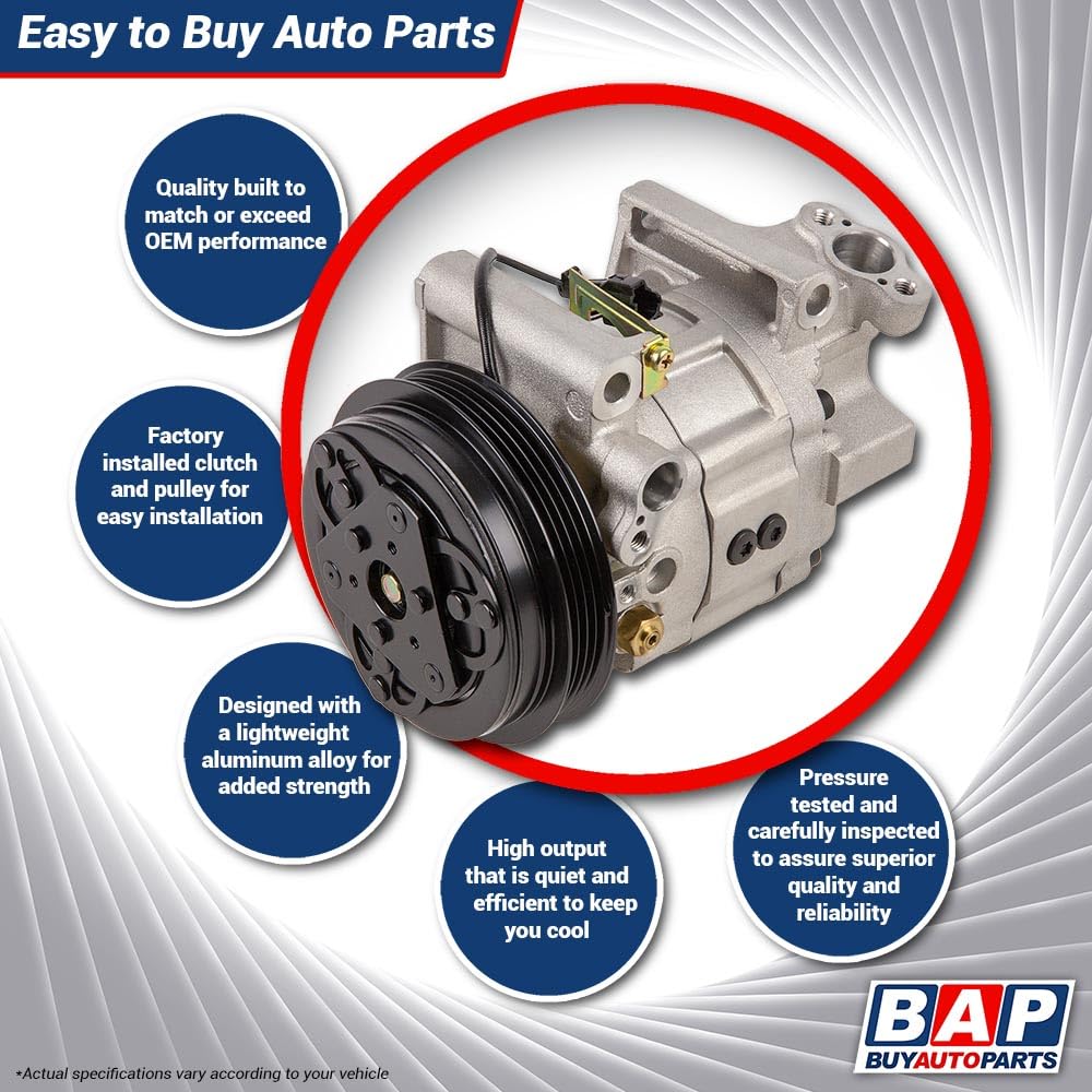 BUYAUTOPARTS compressor installed in truck demonstrating straightforward replacement