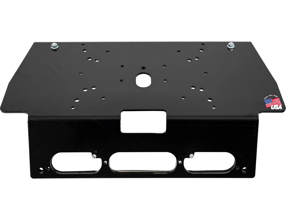 Buyers Products front view of aluminum cab mount showing mounting platform and bolt pattern, durable fit