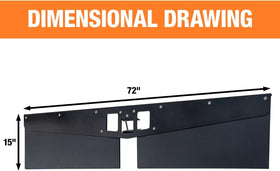 Buyers Products exhaust shield detail protecting flap from heat damage