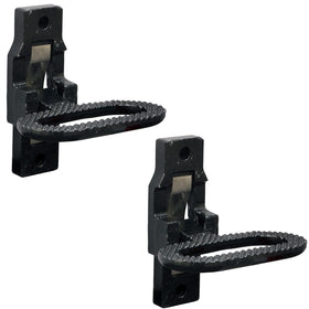 Buyers Products front view of folding step and handle showing mounting and profile benefit