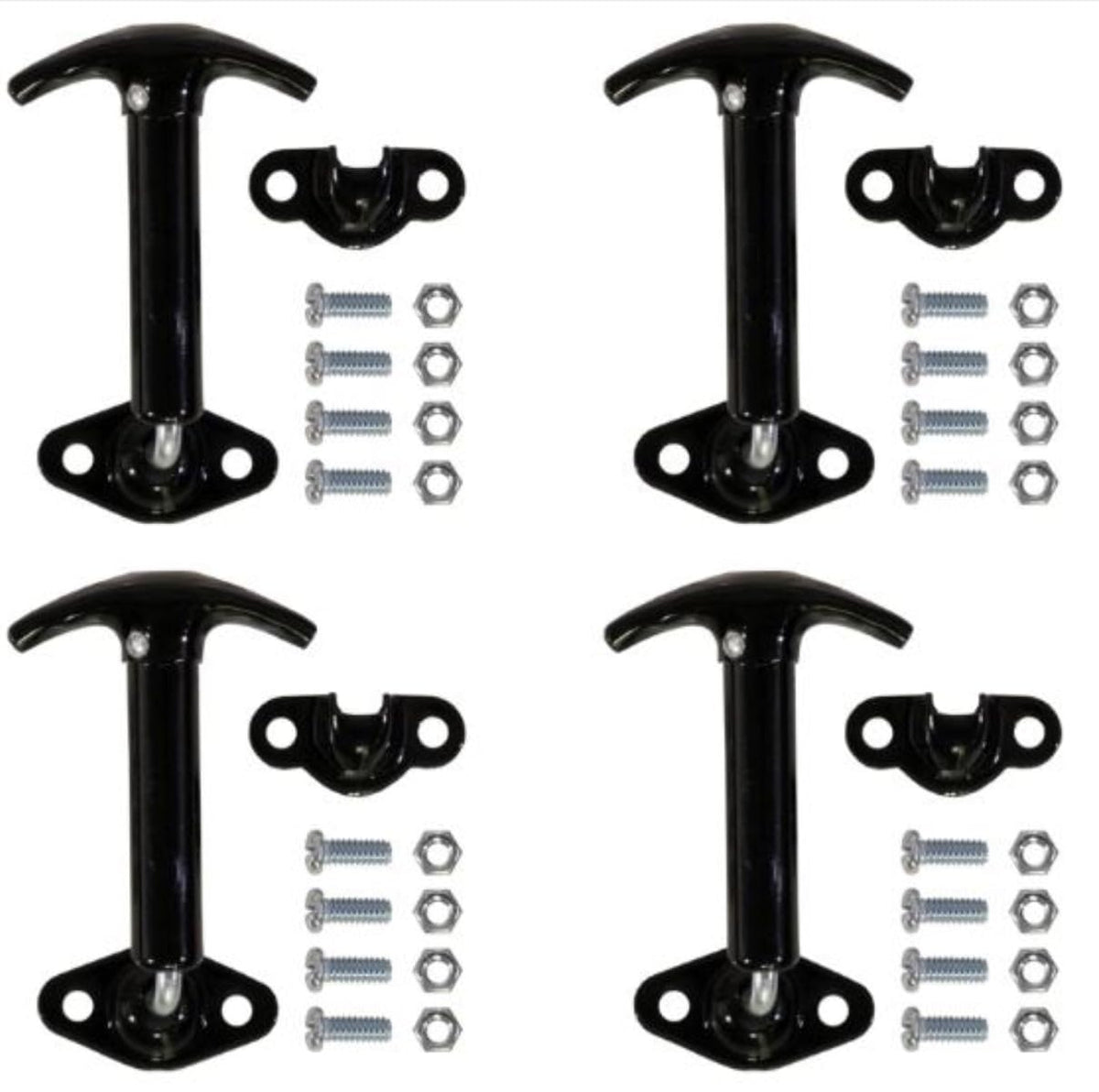 Buyers Products front view of four-piece latch kit showing included keepers and hardware for quick installation