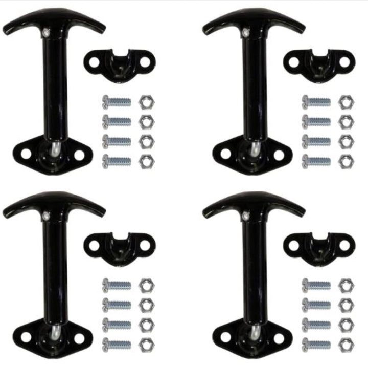 Buyers Products front view of four-piece latch kit showing included keepers and hardware for quick installation