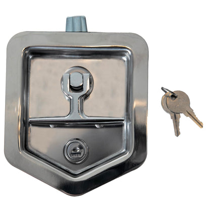 Buyers Products L8816 front view showing stainless handle and lock, durable security