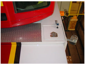 Buyers Products L8816 installed on truck toolbox, heavy-duty secure storage