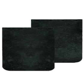 Buyers Products Company mud flaps front view showing full coverage and protection