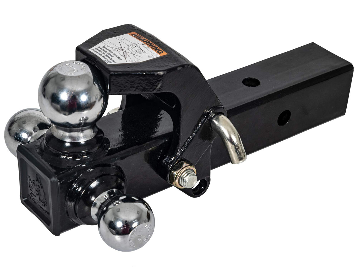 Buyers Products pintle hook detail with locking jaw demonstrating secure lunette towing benefit