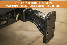 Buyers Products PM25812 next to tape measure showing scale and fitment benefit