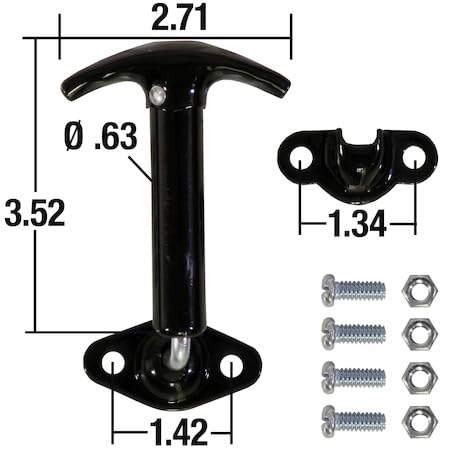Buyers Products size comparison with hardware displayed to show scale and ease of mounting