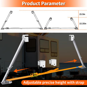 BuyGoe stabilizer installed under RV demonstrating reduced wobble and steadier platform