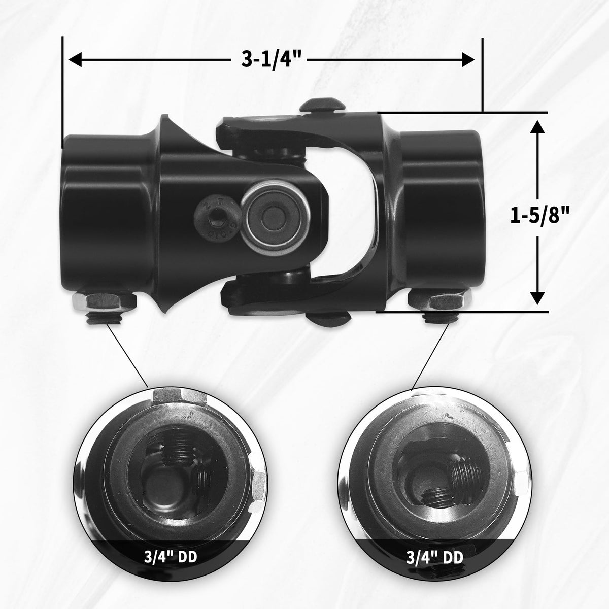 BUYMACHINERYPARTS close-up of black steel finish highlighting corrosion resistance