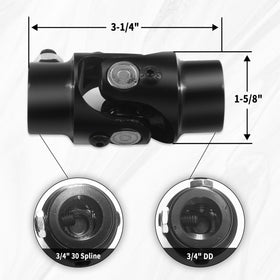 BUYMACHINERYPARTS closeup of 3/4-30 spline ensuring precise engagement benefit