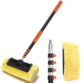 Buyplus front view of brush packaging showing product and features
