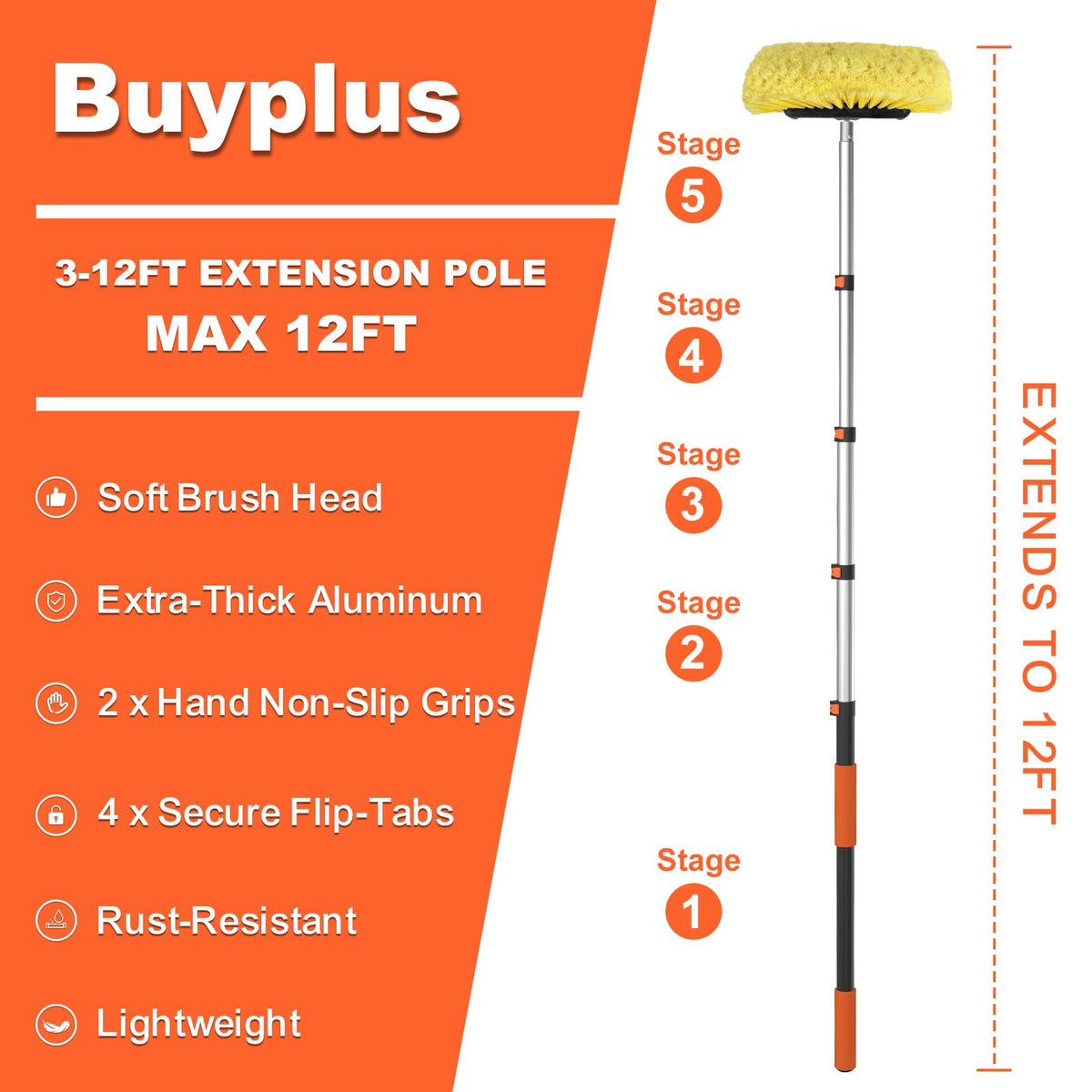 Buyplus lifestyle scene on driveway showing efficient exterior cleaning