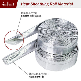 BuyUneed close-up of aluminized foil surface reflecting heat for protection